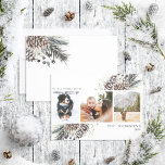 Warmest Wishes Black Winter Pinecone 3 Photo Holid Feestdagenkaart<br><div class="desc">'Dit is het seizoen voor het verspreiden van vrolijkheid en hoe kan je dat beter doen dan met je eigen familiekaart? Dit jaar, ga boven en voorbij de traditionele kaart en het show van uw stijl met een Warmste Kaart van de Foto Holiday van de Winterspelen van de Rand van...</div>