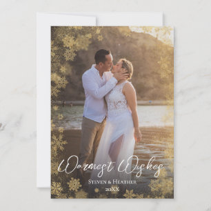 Warmest Wishes Couple Foto Feestdagenkaart