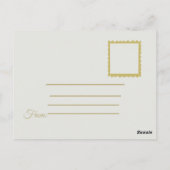 Warmest Wishes Elegant Gold and Sage Holiday Postc Briefkaart (Achterkant)
