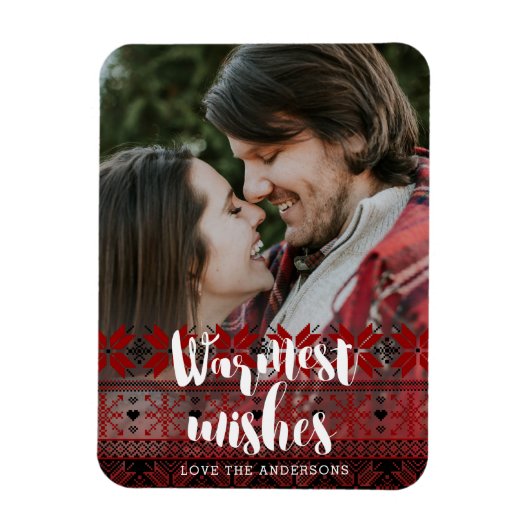 Warmest Wishes Fair Isle Pattern Magneet (Verticaal)