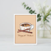 Warmest Wishes Masala Chai Indian Spiced Tea Cup Briefkaart (Staand voorkant)