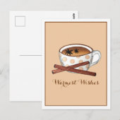 Warmest Wishes Masala Chai Indian Spiced Tea Cup Briefkaart (Voorkant / Achterkant)