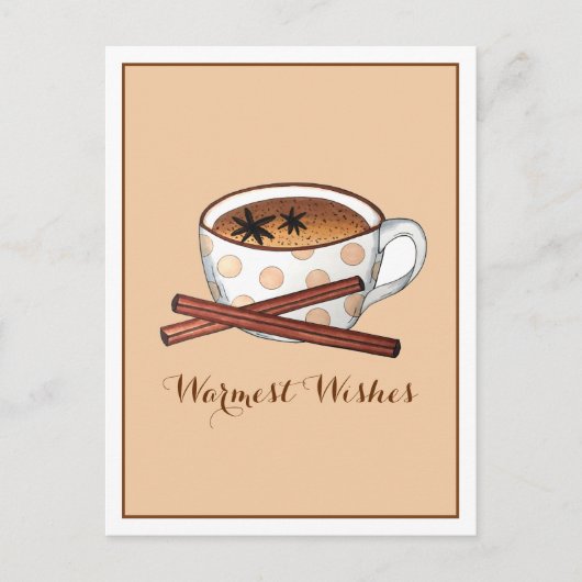 Warmest Wishes Masala Chai Indian Spiced Tea Cup Briefkaart (Voorkant)