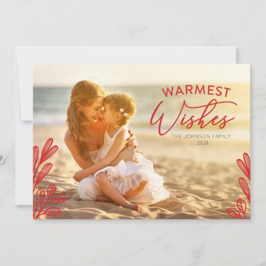 Warmest wishes Photo Card Kaart (Voorkant)