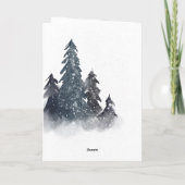 Warmest Wishes Scandi Beer in Forest Kerstmis Kaart (Achterkant)