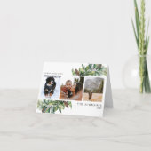 Warmest Wishes Winter Fir Cone Greenery Photo Holi Feestdagen Kaart (Voorkant)