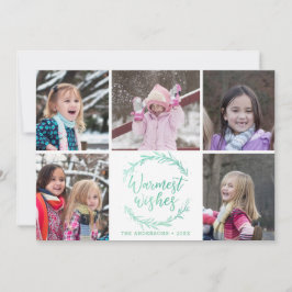 Warmest Wwish Wreater Photo Collage Feestdagenkaart