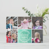 Warmest Wwish Wreater Photo Collage Feestdagenkaart (Staand voorkant)