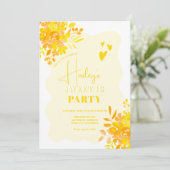 Warmgele lijst boho floral Sweet 16 Kaart (Staand voorkant)