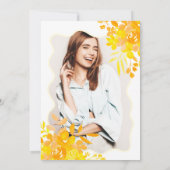 Warmgele lijst boho floral Sweet 16 Kaart (Achterkant)