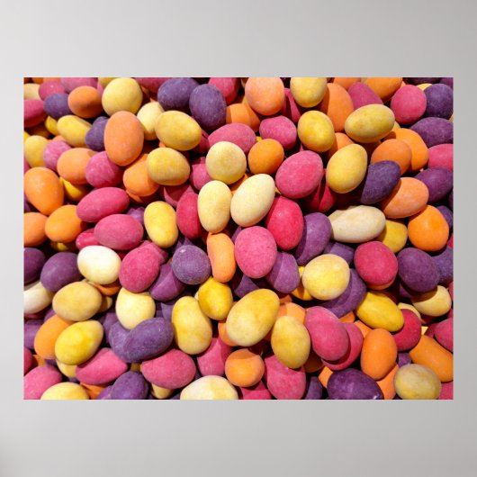 Warmgetint Poster van gemengde Snoepjes (Voorkant)