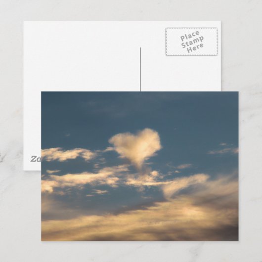 Warmgevormd wolk briefkaart (Voorkant / Achterkant)