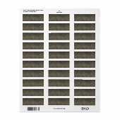 Warmgrijze Goth Ombre Achtergrond Kunst Etiket (Full Sheet)