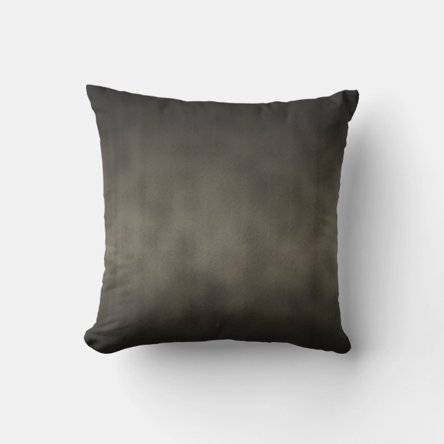 Warmgrijze Goth Ombre Achtergrond Kunst Kussen (Voorkant)