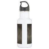 Warmgrijze Goth Ombre Achtergrond Kunst Waterfles (Achterkant)