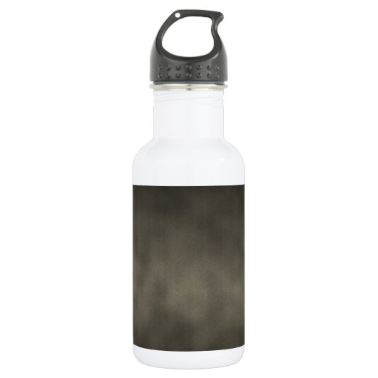 Warmgrijze Goth Ombre Achtergrond Kunst Waterfles (Voorkant)