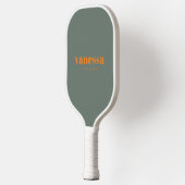 Warmgrijze Minimale Moderne Klassieke Naam Pickleball Paddle (Links)
