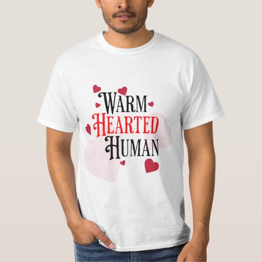 warmhartig mens t-shirt (Voorkant)