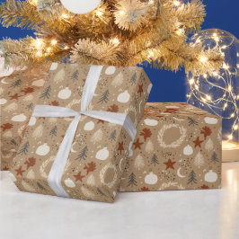 Warming Earth Kerstmis Pampas Cadeaupapier