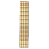 Warming geruite herfststof medium tafelloper (Voorkant)