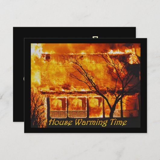 Warming van het huis kaart (Voorkant / Achterkant)