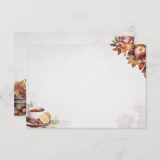 Warming Wassail Basic Blank Recept Kaart (Voorkant / Achterkant)