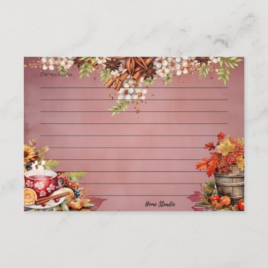 Warming Wassail Recept Kaart (Achterkant)