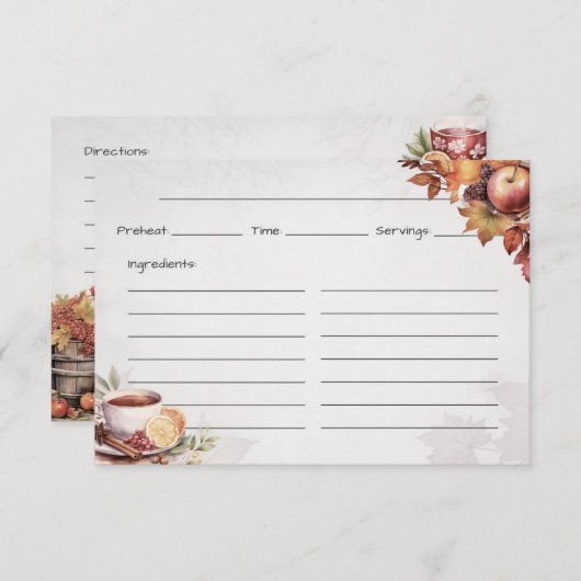 Warming WassailBasic Recept Kaart (Voorkant / Achterkant)