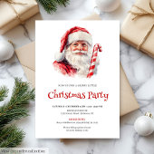 Warmish classic Santa Claus Christmas invitation Kaart