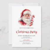 Warmish classic Santa Claus Christmas invitation Kaart (Voorkant)