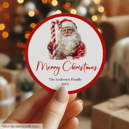 Warmish Santa Claus Cozy Christmas Gift Label