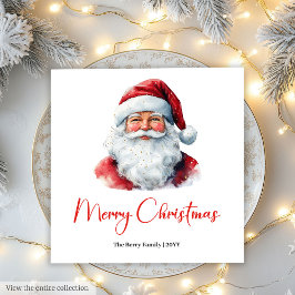 Warmish Santa Claus Cozy Red Green Holiday Napkin Servet