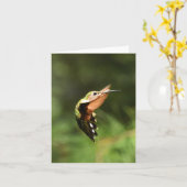 Warmkeelvogel #5 - Blank Note Card Kaart (Gele Bloem)