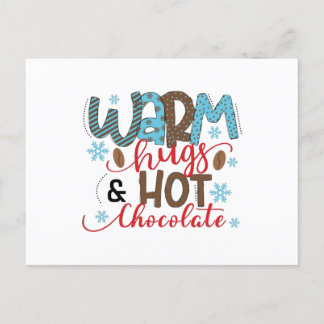 Warmknuffels en warme chocolade briefkaart