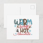 Warmknuffels en warme chocolade briefkaart (Voorkant / Achterkant)