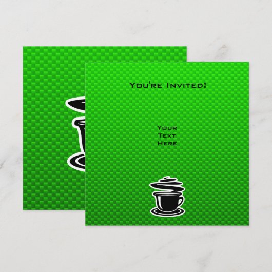 warmkoffie; Groen Kaart (Voorkant / Achterkant)