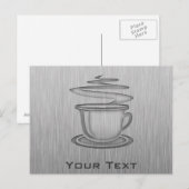 warmkoffie; Metaalblik Briefkaart (Voorkant / Achterkant)