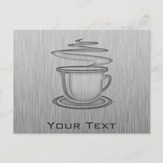 warmkoffie; Metaalblik Briefkaart (Voorkant)