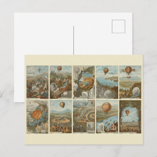  warmloperballon voor het verzamelen van Kaarten (Voorkant / Achterkant)