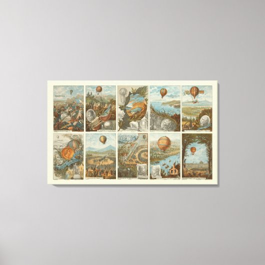  warmloperballon voor het verzamelen van Kaarten Canvas Afdruk (Voorkant)