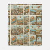  warmloperballon voor het verzamelen van Kaarten Fleece Deken (Voorkant)