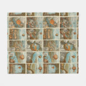  warmloperballon voor het verzamelen van Kaarten Fleece Deken (Voorkant (Horizontaal))