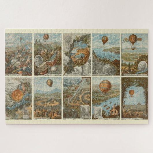  warmloperballon voor het verzamelen van Kaarten Legpuzzel (Horizontaal)