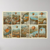  warmloperballon voor het verzamelen van Kaarten Poster (Voorkant)