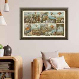  warmloperballon voor het verzamelen van Kaarten Poster