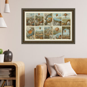  warmloperballon voor het verzamelen van Kaarten Poster