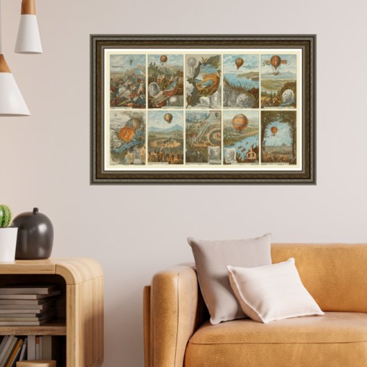  warmloperballon voor het verzamelen van Kaarten Poster