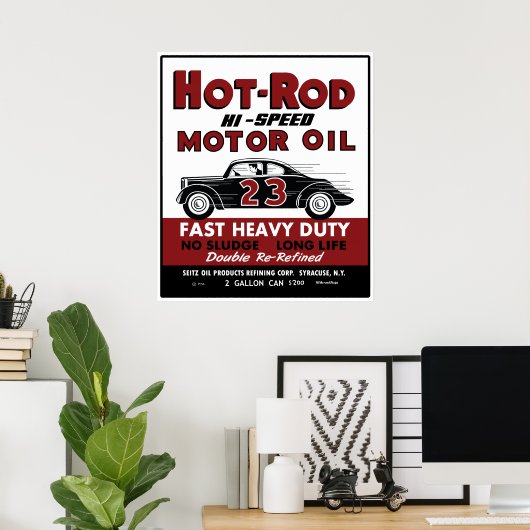  warmlopermotorolietinkt kan ontwerpen poster (Thuiskantoor)