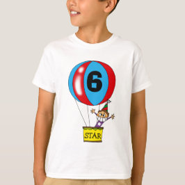 Warmluchtballon 6e verjaardag t-shirt