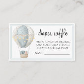 Warmluchtballon baby shower Daperloten Informatiekaartje (Voorkant)